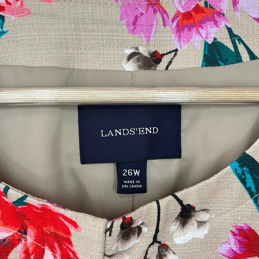 Lands End Garden Floral Coat Plus Size Jacket Fairy Cottagecore Whimsical 26W - Picture 4 of 10
